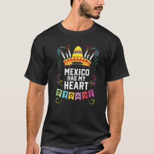 Camiseta México Tem Minha Vida Coração Mexicana Coun Orgulh