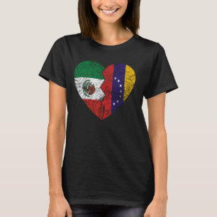 Camiseta México venezuelano mexicano Flags Heart Venezuela