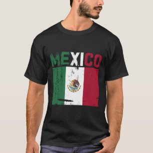 Camiseta México Vintage, Chapéu do Orgulho da Bandeira Mexi