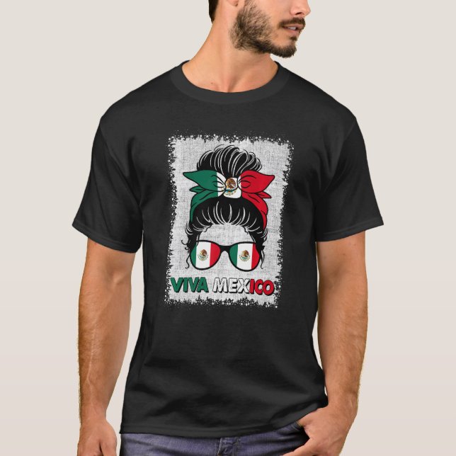 Camiseta México Viva México Orgulho Mexicano Bandeira do Mé (Frente)