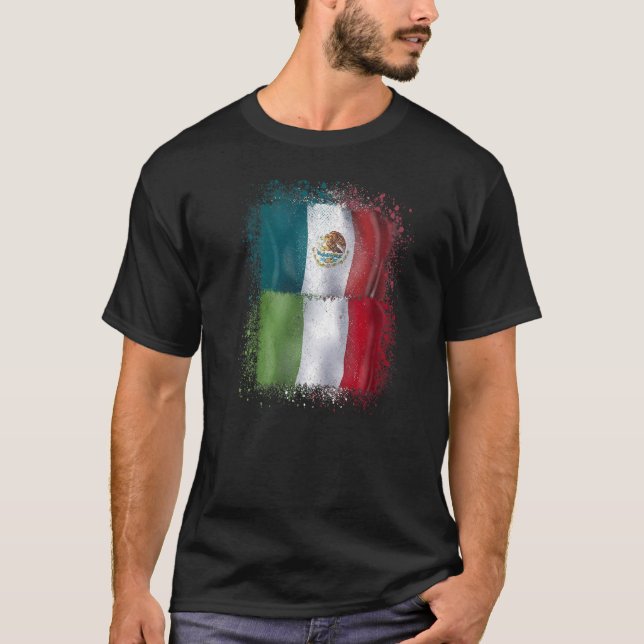 Camiseta México y Itália Amor Italiano Mexicano (Frente)