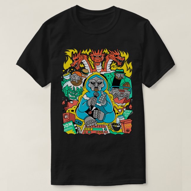 Camiseta MF DOOM AMIGOS Suportes 1 (Frente do Design)