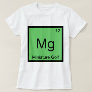 Camiseta Mg - Golfe Miniatura Símbolo de Elemento Químico E