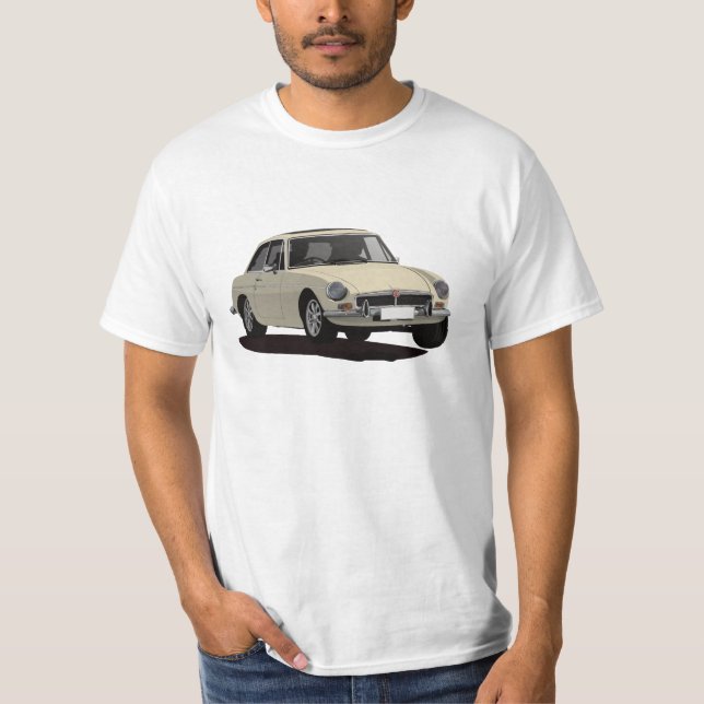 Camiseta MG MGB GT - bege (Frente)