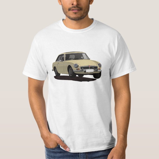 Camiseta MG MGB GT V8 - bege (Frente)