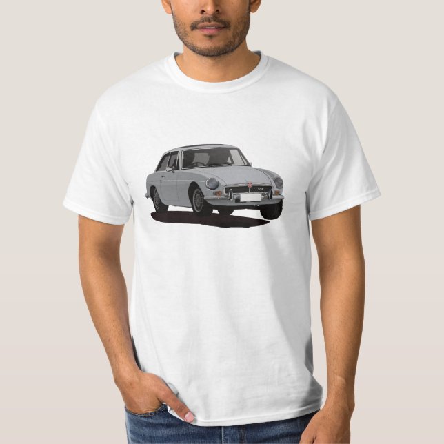 Camiseta MG MGB GT V8 - cinzas (Frente)