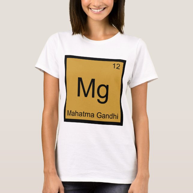 Camiseta Mg - Símbolo de Elemento de Química Engraçado Maha (Frente)