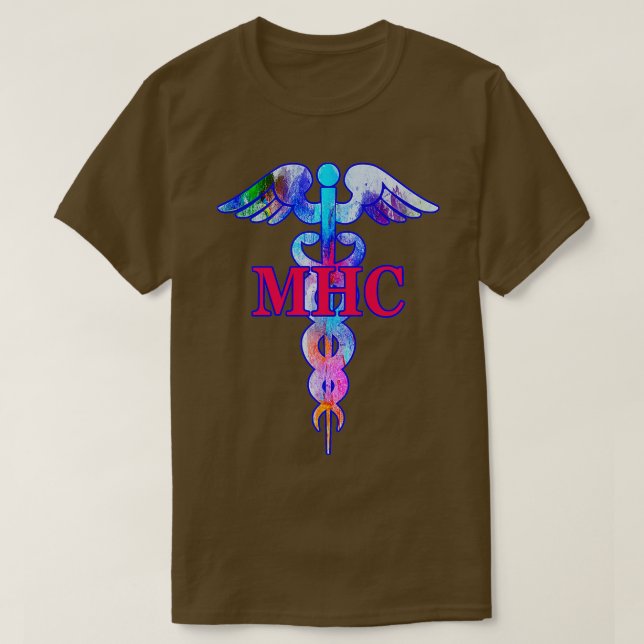Camiseta MHC Mental Health Conselheiro de Caduceus herapist (Frente do Design)