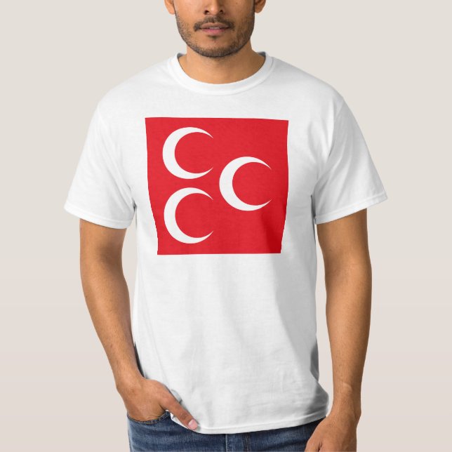 Camiseta Mhp, bandeira de Turquia (Frente)
