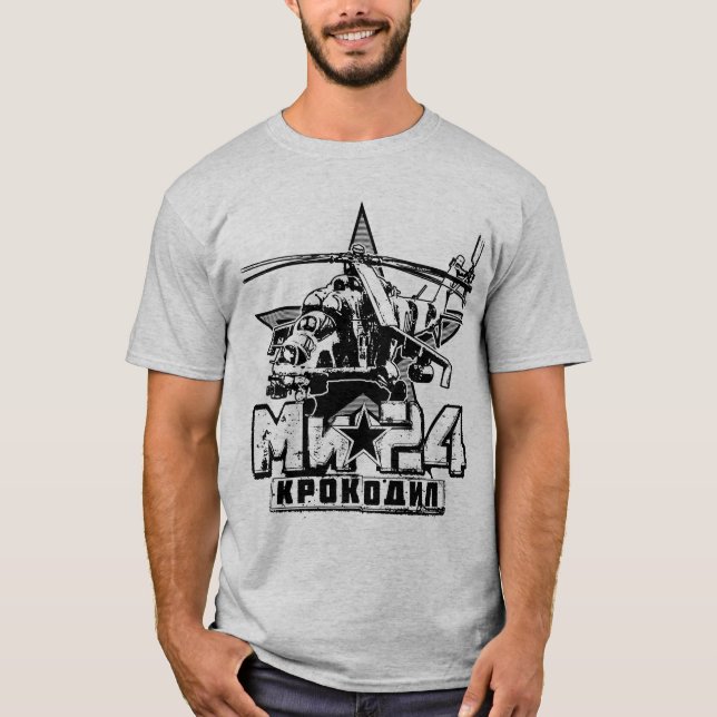 Camiseta Mi-24 helicóptero soviético (Frente)