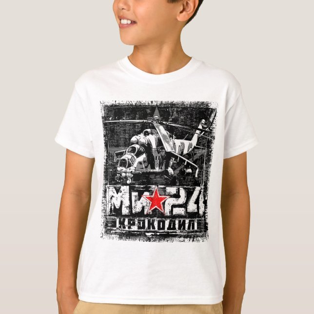 Camiseta Mi-24 helicóptero soviético (Frente)