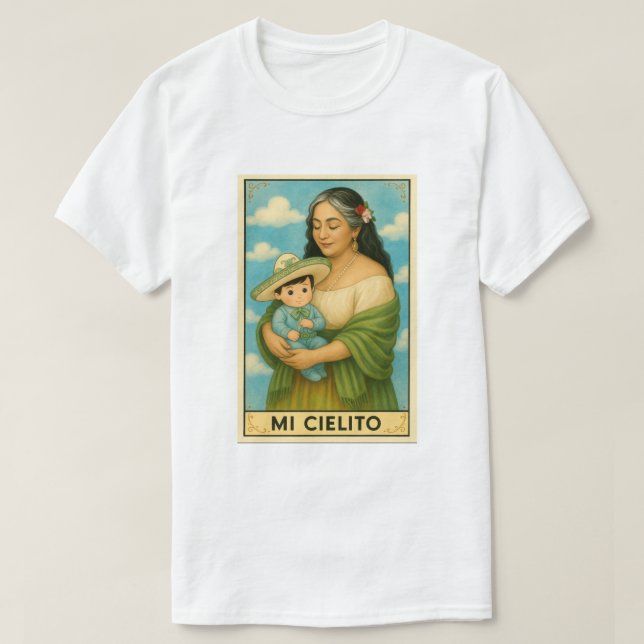 Camiseta Mi Cielito - Abuelita y Bebe (Frente do Design)