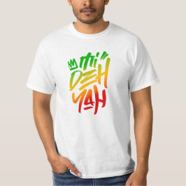 Camiseta Mi Deh Yah Rasta Dizendo Grafite Estilo Reggae