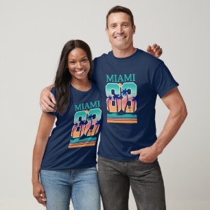 Camiseta Miami 88 Retro Pôr do Sol Palmeira