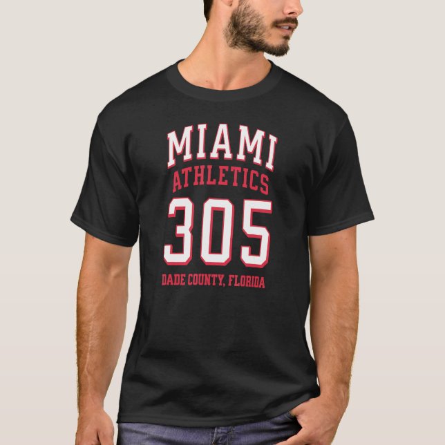 Camiseta Miami atletismo 305 Miami Dade County FL para 305  (Frente)