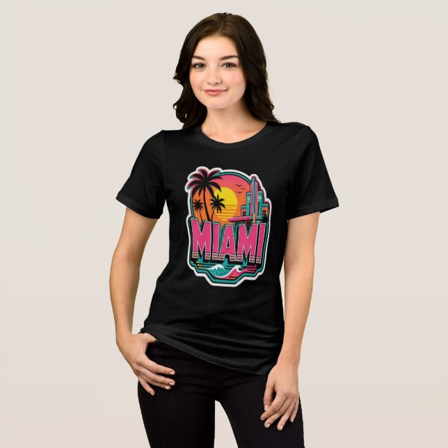 Camiseta Miami Beach Babe Girls (Frente Completa)