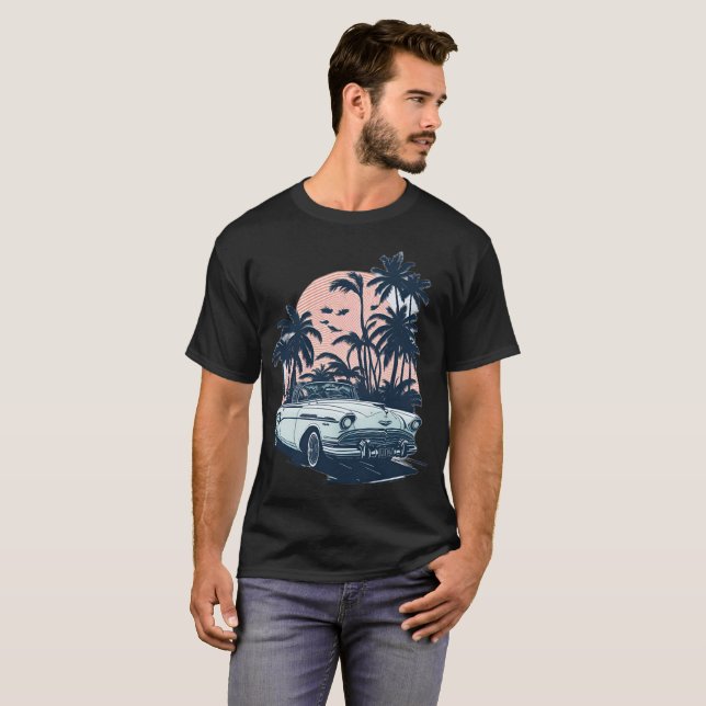 Camiseta MIAMI beach Cars 2 (Frente Completa)