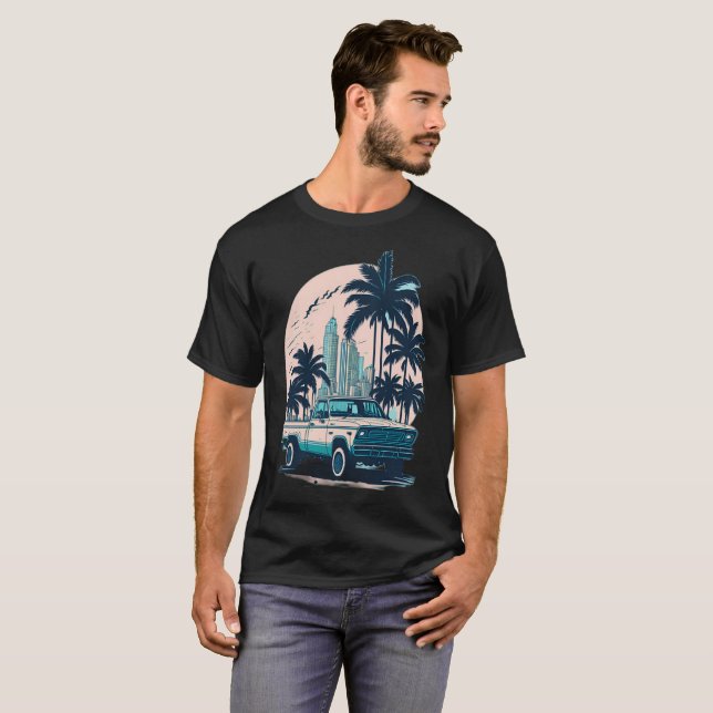 Camiseta MIAMI beach Cars 6 (Frente Completa)