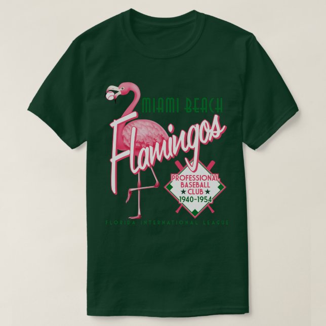 Camiseta Miami Beach Flamingos (Frente do Design)