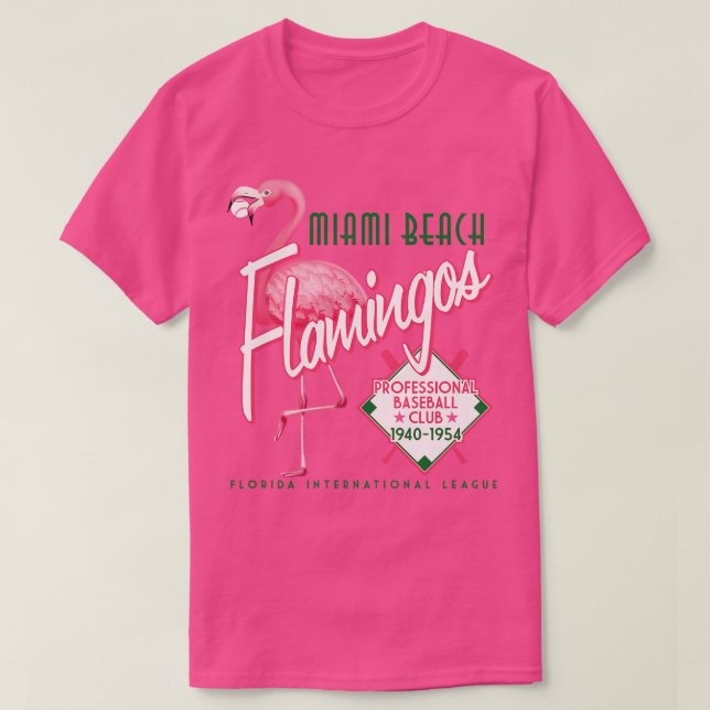 Camiseta Miami Beach Flamingos (Frente do Design)
