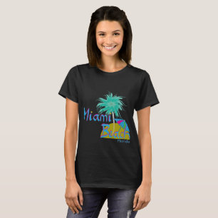 Camiseta Miami Beach Flórida Diversão de Palm Sun