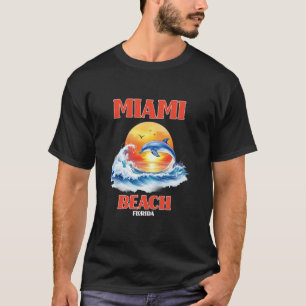 Camiseta Miami Beach Flórida Lembranças Modo de Férias de V