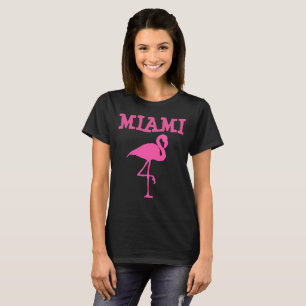 Camiseta MIAMI BEACH FLORIDA, t-shirt cor-de-rosa do