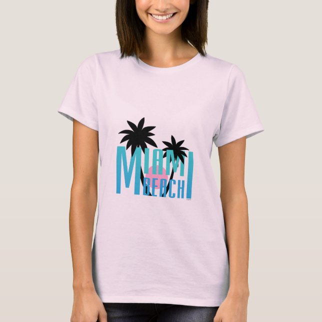 Camiseta Miami Beach, Florida, tipografia legal (Frente)