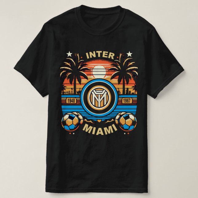 Camiseta Miami Beach Futebol Vibes: Celebre o Inter Miami F (Frente do Design)
