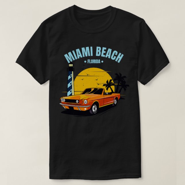 Camiseta Miami Beach Muscle Florida (Frente do Design)