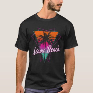 Camiseta Miami Beach Retro Florida EUA America Souvenir Gif