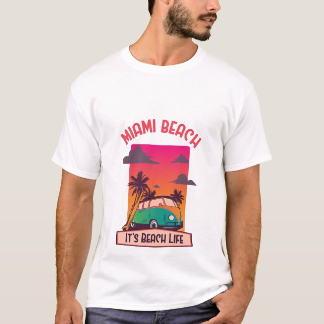 Camiseta Miami Beach Sua Beach Life (Frente)