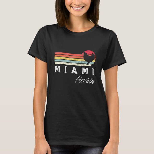 Camiseta Miami Flórida Frango Retro Lembrança 1 (Frente)