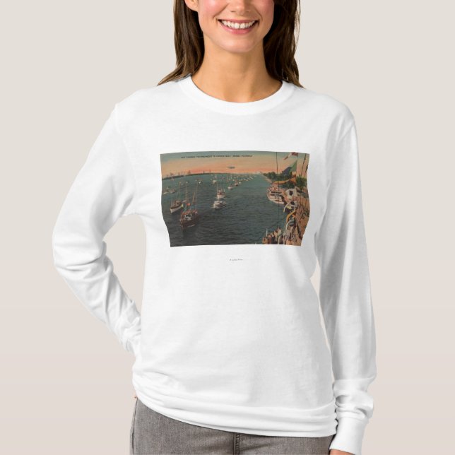 Camiseta Miami, Florida - ideia da pesca (Frente)