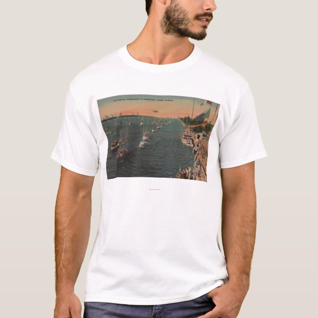 Camiseta Miami, Florida - ideia da pesca (Frente)