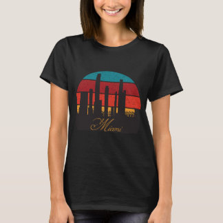 Camiseta Miami Florida Praia Paisagem Urbana Viagem Retro