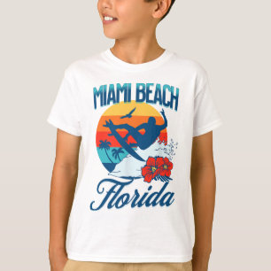 Camiseta Miami Flórida Praia Surf Verão Férias Vintage F
