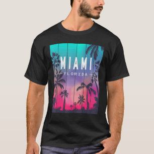Camiseta Miami Florida Sunset I Love Miami Beach Souvenir