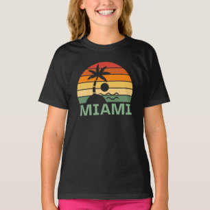Camiseta Miami Florida Vintage Palm Trees Summer Beach