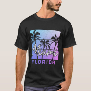 Camiseta Miami Florida Vintage Retro Fl Pride Palm Trees Be