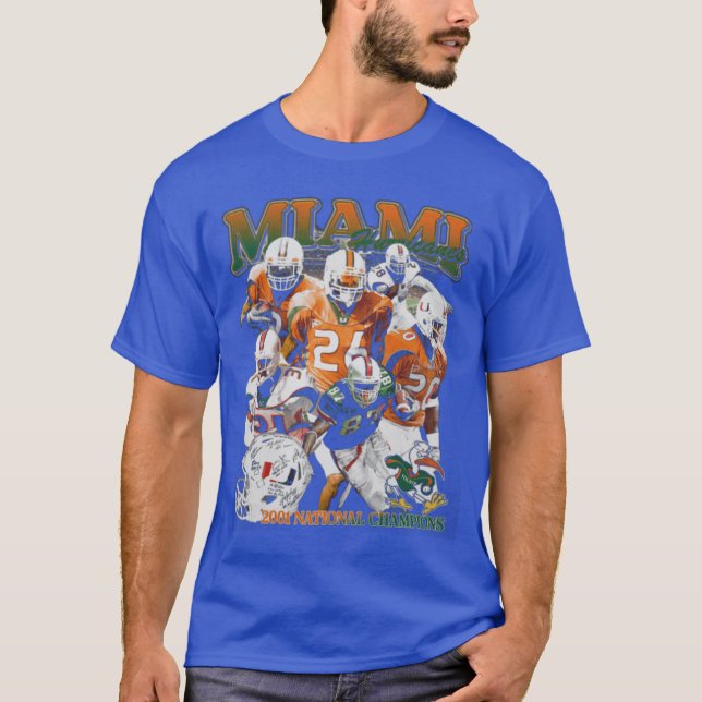 Camiseta Miami Hurricanes 2001 Championship funny (Frente)