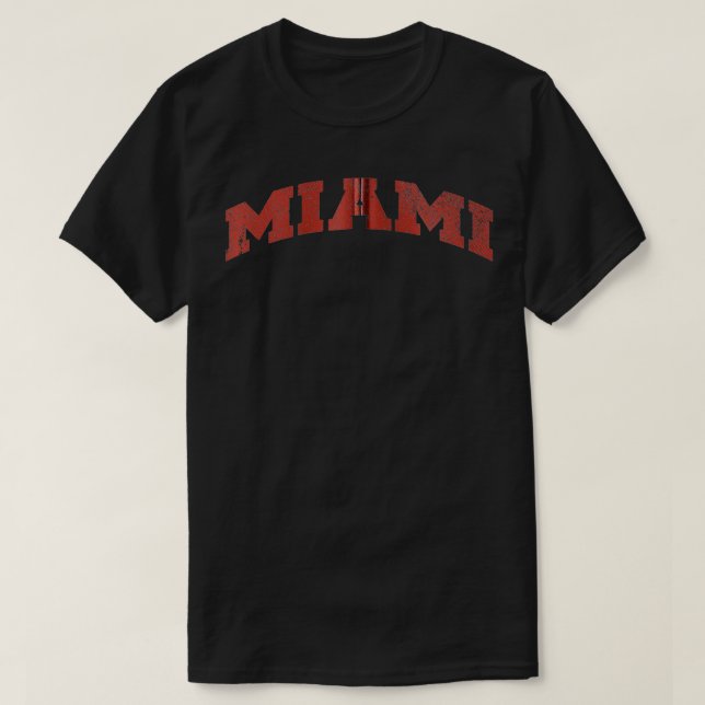 Camiseta Miami Ohio Classic Athletic Sports afligiu Zip  (Frente do Design)