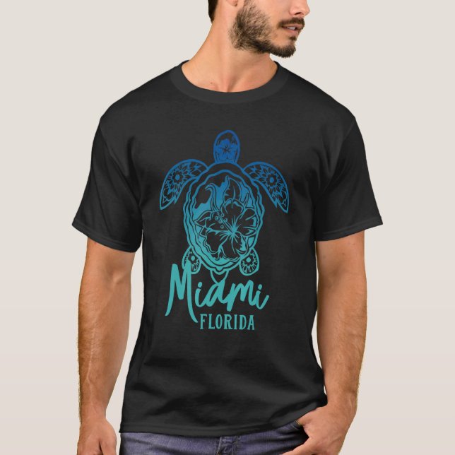 Camiseta Miami Sea Turtles Flórida Flórida Tartaruga Marinh (Frente)