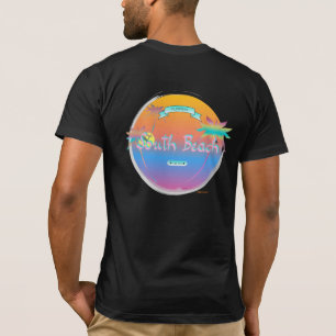 Camiseta Miami-South Beach Florida, Legal preto gráfico