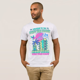 Camiseta Miami South Beach Flórida Paraíso Parrot Head