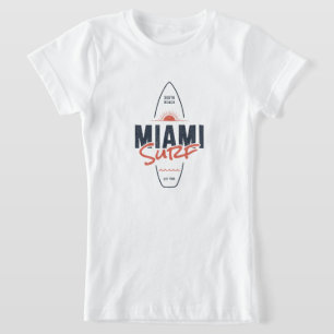 Camiseta Miami Surf – Design de Surfboard Sunset Vintage da