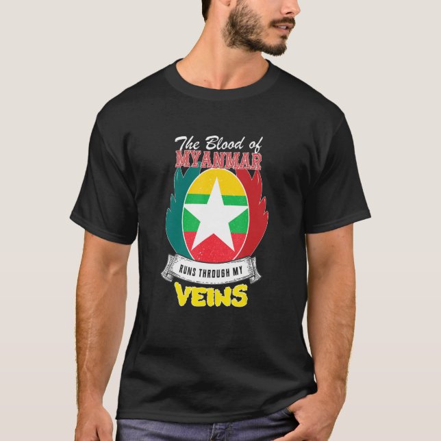 Camiseta Mianmar Em Minhas Veias (Frente)