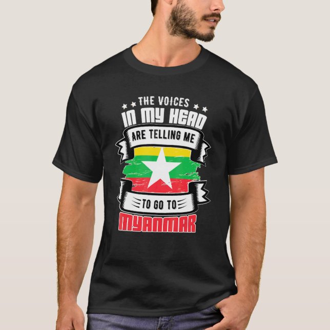 Camiseta Mianmar Na Minha Cabeça (Frente)
