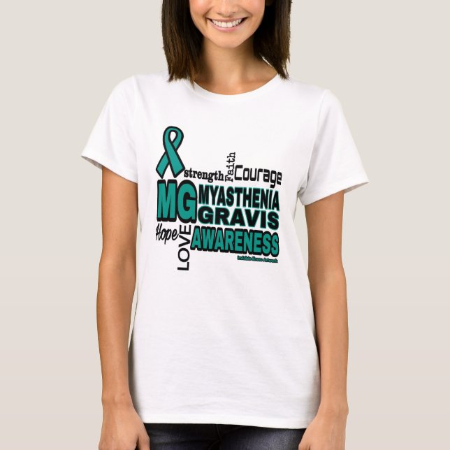 Camiseta Miastenia Gravis das palavras… (Frente)
