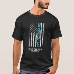 Camiseta Miastenia Gravis Sensibilização Mês Foco de Fita H
